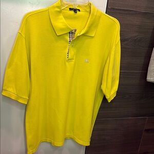 Burberry Yellow Polo Shirt Classic Casual Design